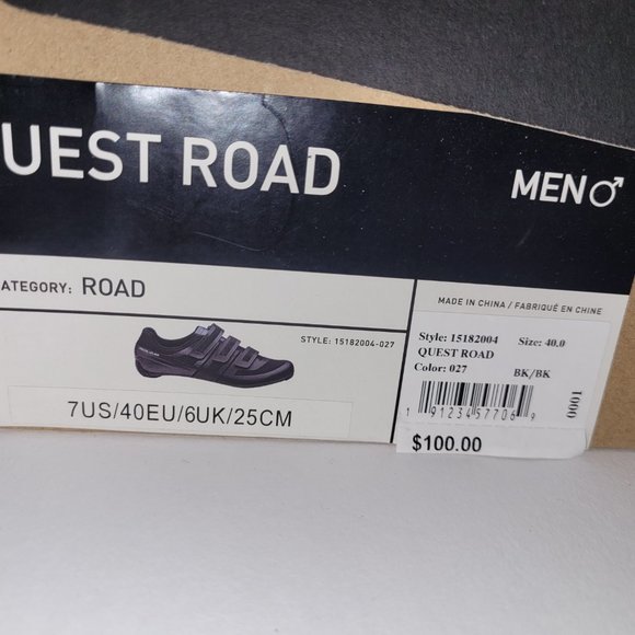 Pearl Izumi Men's Men's Quest Road Shoes Black New 7US /40EU - Picture 5 of 11